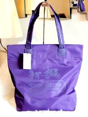 COACH Tone On Tone FOLDABLE SHOPPING TOTE (NIP)